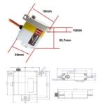 HS-125MG 7kg High-Speed Coreless Micro Digital RC Servo Thin Metal Gear RC Airplane Drone UAV Quadcopter Tool Receiver - Image 2