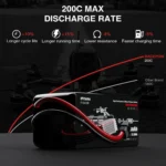 OEM 100C 150C FPV Battery 6s 22.2v Lipo Battery 1100mAh 1350mAh 1550mAh XT60 Drone Fpv High C Rate Lipo Battery - Image 4