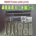 RC MARK5 5-Inch FPV Carbon Fiber Frame with 225mm Wheelbase and 5mm Arm for FPV Freestyle Analog Drones - Image 4