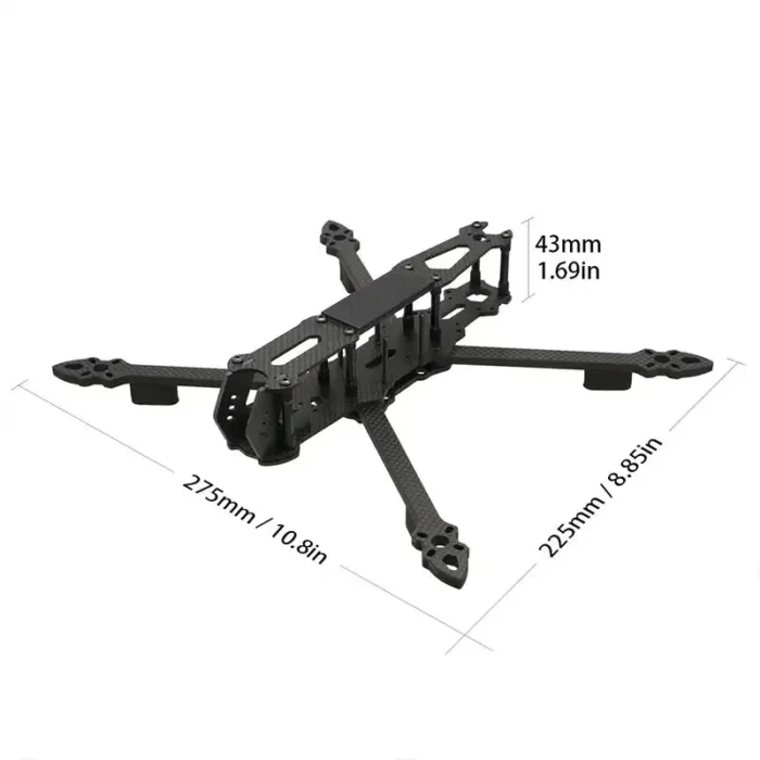 295Mm Fpv Drone 10 Inch Frame 3K Carbon Fiber Drone Accessories Kit 50A ...