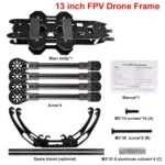 13-inch/15-inch Crossing Machine Carbon Fiber Frame FPV Crossing Machine Drone Frame - Image 4