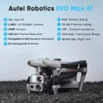 Autel EVO Max 4T V2 Professional Thermal Quadcopter VTOL Obstacle Avoidance Drone with Long Range 20KM RC Battery and 8K Camera - Image 6